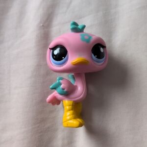 Littlest Pet Shop Ostrich #2349 Pink Bird LPS Hasbro Y2K